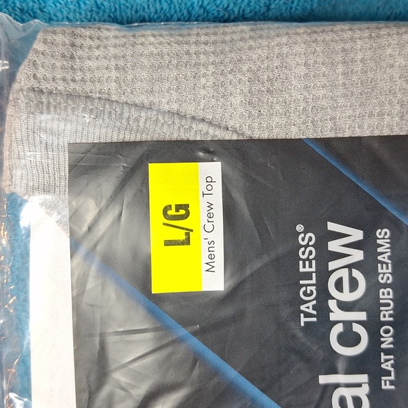 Hanes Thermal Long Underwear Shirt Men's Size Large 38-40 Cotton Poly Blend - Picture 2 of 5